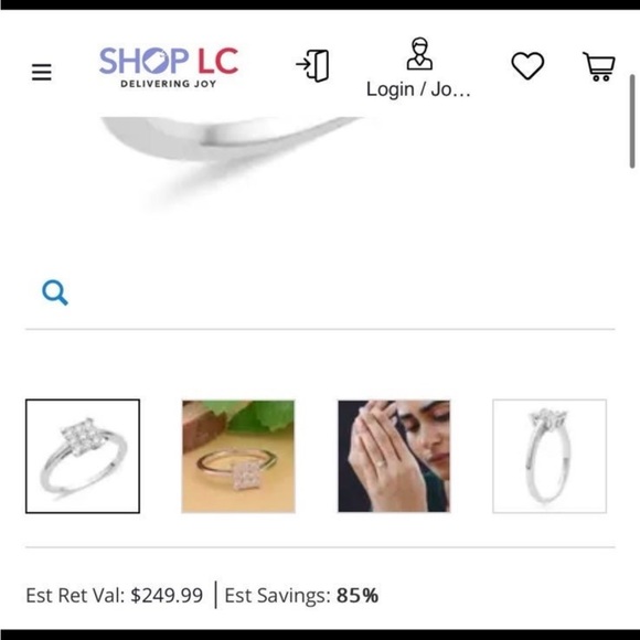 4.35 ctw Platinum Over Sterling Silver Cluster Ring (Size 6.0) Made with Zircon - Picture 7 of 8